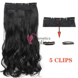 Extensie de par cu 5 Clips On delux dubla usor ondulata de 60 cm, Brunet Cod 2035HT1